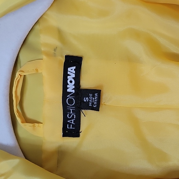 FASHION NOVA Jacket, Windbreaker, S, Navy/Yellow, EUC - Picture 5 of 9
